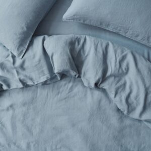 Dusk Blue 100% Linen Duvet Cover