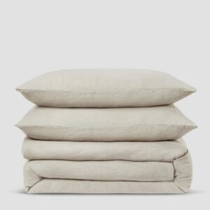 Oatmeal Linen Blend Duvet Set