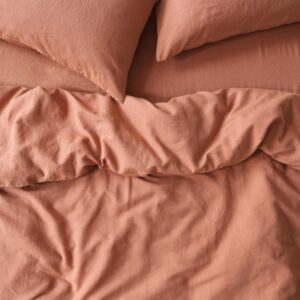 Warm Clay 100% Linen Duvet Cover
