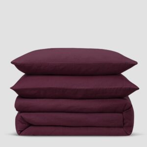 Berry Linen Blend Duvet Set
