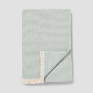 Elm Green Cotton Textured Throw