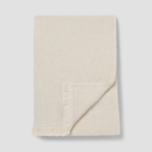 Oatmeal Cotton Textured Throw