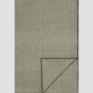 Fern Green Herringbone Wool Blanket