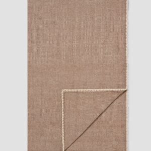 Mocha Herringbone Wool Blanket