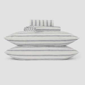 Ivory Kemptown Stripe Linen Blend Sheet Set