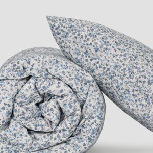 Blue Mini Meadow Kids Cotton Bedding Set