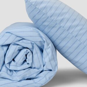 Pale Blue Favorite Shirt Stripe Kids Cotton Bedding Set