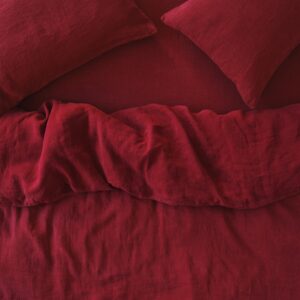 Rhubarb 100% Linen Duvet Cover