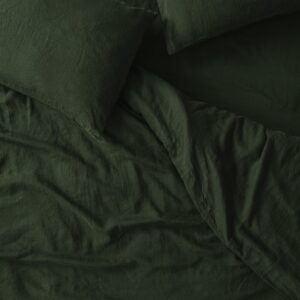Fern Green 100% Linen Duvet Cover