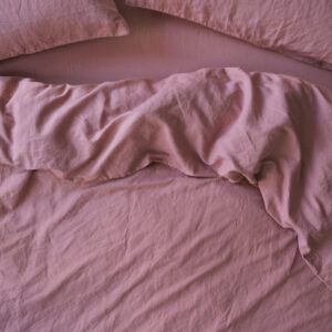 Raspberry 100% Linen Duvet Cover