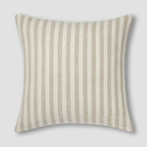 Oatmeal Pembroke Stripe Wool Cushion Cover