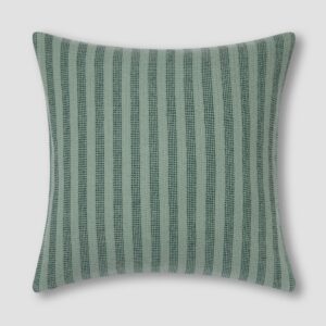 Pine Green Pembroke Stripe Wool Cushion Cover