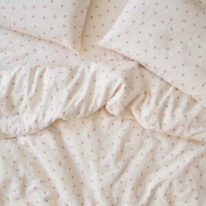 Pearl Posy Bud Linen Blend Duvet Cover