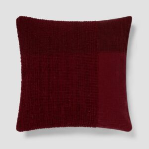 Rhubarb Soft Cross Weave Wool Square Cushion Cover